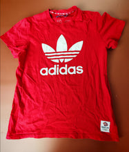 Load image into Gallery viewer, Adidas Team GB Olympic T-Shirt Unisex Size L Red Trefoil Logo Great Britain
