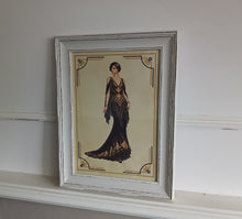 Load image into Gallery viewer, Framed Art Deco Lady Fashion Print Vintage Style Wall Art Picture 36 x 27cm
