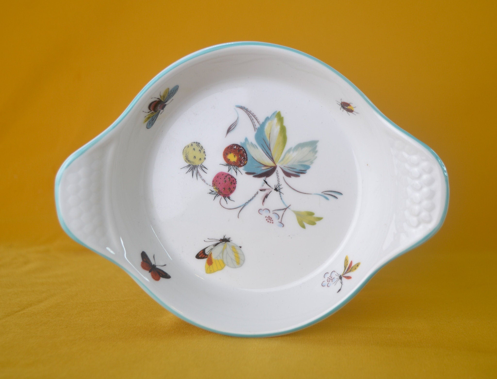 ROYAL WORCESTER Strawberry Fair Porcelain Gratin Dish Flameproof Tableware Home