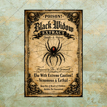 Load image into Gallery viewer, Antique Apothecary Labels Set 30 Vintage Potion, Poison &amp; Botanical Bottle Labels, Gothic Alchemy Printable for Junk Journals, PNG PDF
