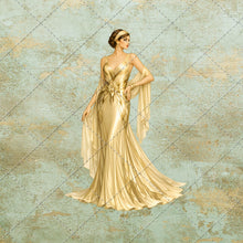 Load image into Gallery viewer, 1920s Art Deco Clipart, Vintage Flapper Women PNG Bundle, Gatsby Fashion Illustrations, Elegant Gold Black Ladies, Retro Digital Download
