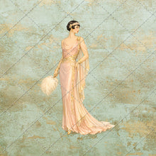 Load image into Gallery viewer, 1920s Art Deco Clipart, Vintage Flapper Women PNG Bundle, Gatsby Fashion Illustrations, Elegant Gold Black Ladies, Retro Digital Download
