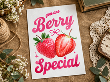 Load image into Gallery viewer, You Are Berry Special A4 Art Print Strawberry Pink Quote Wall Decor Gift
