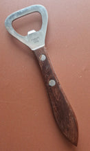 Load image into Gallery viewer, Vintage Bottle Opener Retro Wooden Handle 1970 Bar ware Kitchenalia Japan Made
