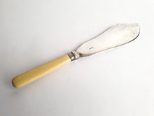 Load image into Gallery viewer, Large Vintage EPNS Silver Plated Fish Serving  Knife, Cream Plastic Handle
