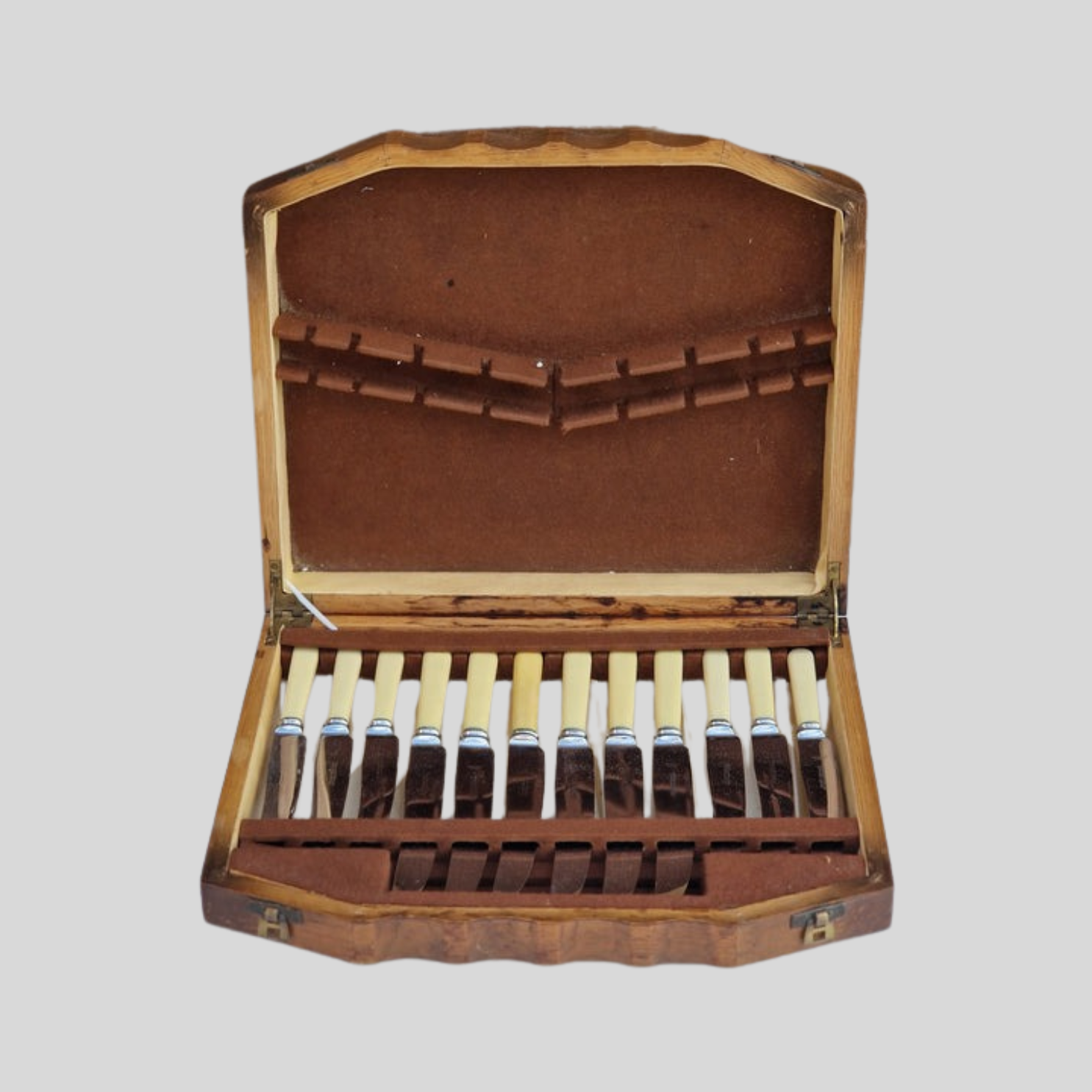 Boxed Frank Cobb & Co Firth Stainless Steel 12 Piece Knives Cutlery Canteen Set In Wooden Box