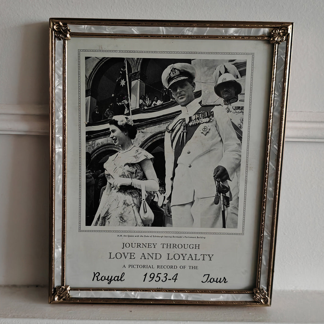 Queen Elizabeth and Prince Phillip Duke of Edinburgh Photo Picture Frame Journey Through Love & Royalty Royal 1953 - 1954 Tour