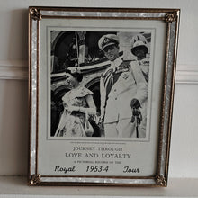 Load image into Gallery viewer, Queen Elizabeth and Prince Phillip Duke of Edinburgh Photo Picture Frame Journey Through Love &amp; Royalty Royal 1953 - 1954 Tour
