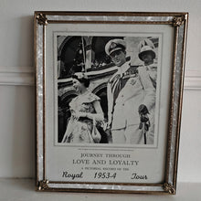 Load image into Gallery viewer, Queen Elizabeth and Prince Phillip Duke of Edinburgh Photo Picture Frame Journey Through Love &amp; Royalty Royal 1953 - 1954 Tour
