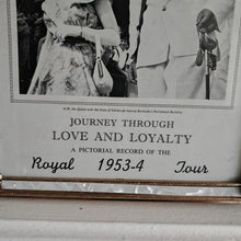 Load image into Gallery viewer, Queen Elizabeth and Prince Phillip Duke of Edinburgh Photo Picture Frame Journey Through Love &amp; Royalty Royal 1953 - 1954 Tour
