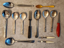 Load image into Gallery viewer, Mixed Vintage Cutlery Collection – Serving Spoons, Forks, Knife, Ladle &amp; More
