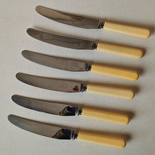 Load image into Gallery viewer, Set of 6 Vintage Butter Knives - E. Blyde &amp; Co Ltd, Sheffield - 20cm
