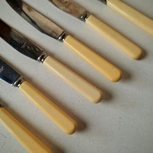 Load image into Gallery viewer, Set of 6 Vintage Butter Knives - E. Blyde &amp; Co Ltd, Sheffield - 20cm
