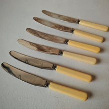 Load image into Gallery viewer, Set of 6 Vintage Butter Knives - E. Blyde &amp; Co Ltd, Sheffield - 20cm
