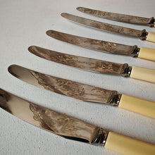 Load image into Gallery viewer, Set of 6 Vintage Butter Knives - E. Blyde &amp; Co Ltd, Sheffield - 20cm
