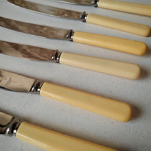 Load image into Gallery viewer, Set of 6 Vintage Butter Knives - E. Blyde &amp; Co Ltd, Sheffield - 20cm
