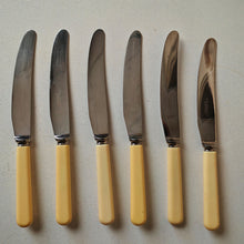 Load image into Gallery viewer, Set of 6 Vintage Butter Knives - E. Blyde &amp; Co Ltd, Sheffield - 20cm
