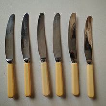 Load image into Gallery viewer, Set of 6 Vintage Butter Knives - E. Blyde &amp; Co Ltd, Sheffield - 20cm
