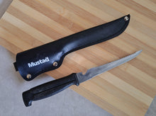 Load image into Gallery viewer, Vintage German Mustad Fillet Knife with Sheath Stainless Steel
