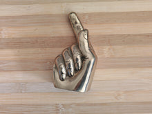 Load image into Gallery viewer, Brass Hand Napkin Holder - Vintage Gold Table Decor
