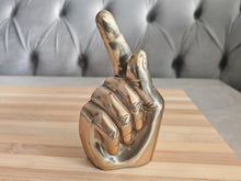 Load image into Gallery viewer, Brass Hand Napkin Holder - Vintage Gold Table Decor
