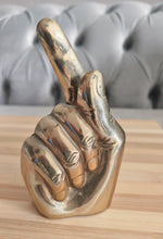 Load image into Gallery viewer, Brass Hand Napkin Holder - Vintage Gold Table Decor
