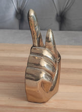 Load image into Gallery viewer, Brass Hand Napkin Holder - Vintage Gold Table Decor
