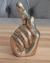 Load image into Gallery viewer, Brass Hand Napkin Holder - Vintage Gold Table Decor
