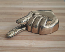 Load image into Gallery viewer, Brass Hand Napkin Holder - Vintage Gold Table Decor
