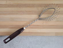 Load image into Gallery viewer, Vintage Probus Fackelmann Lichfield Coil Rim Whisk Whip Stainless Steel Brown Plastic Handle
