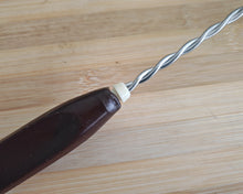 Load image into Gallery viewer, Vintage Probus Fackelmann Lichfield Coil Rim Whisk Whip Stainless Steel Brown Plastic Handle
