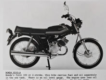 Load image into Gallery viewer, Vintage Honda H100-A Promotional Photograph - Classic Honda 2-Stroke Motorcycle Print 18cm x 12.5cm
