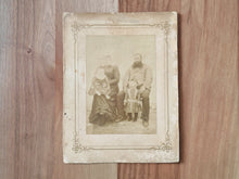 Load image into Gallery viewer, Antique 19th Century Family Portrait – Vintage Cabinet Card Photograph – Victorian Era Collectible
