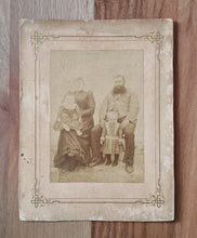 Load image into Gallery viewer, Antique 19th Century Family Portrait – Vintage Cabinet Card Photograph – Victorian Era Collectible
