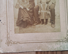 Load image into Gallery viewer, Antique 19th Century Family Portrait – Vintage Cabinet Card Photograph – Victorian Era Collectible
