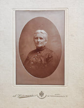 Load image into Gallery viewer, Antique 19th Century Portrait Photograph – Victorian Woman – Mounted Cabinet Card by S. Weitzmann, Vienna
