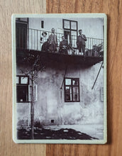 Load image into Gallery viewer, Antique 1913 Photograph – Vintage Family Balcony Scene – Early 20th Century Original Print – Collectible Historical Photo
