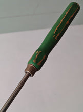 Load image into Gallery viewer, Vintage Voos USA Stainless Steel Meat Fork with Green Wooden Handle – 34cm Long
