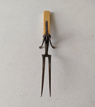 Load image into Gallery viewer, Vintage Meat Carving Fork with Cream Colour Plastic Handle – 25cm Long
