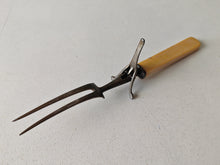 Load image into Gallery viewer, Vintage Meat Carving Fork with Cream Colour Plastic Handle – 25cm Long

