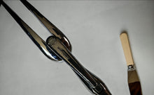Load image into Gallery viewer, Vintage Sheffield England Carving Knife &amp; Fork Set – Boxed, Bakelite Handles, Stainless Steel
