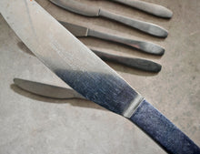 Load image into Gallery viewer, Vintage Stainless Steel Table Knives Set – Sheffield England – Emperor Stainless – Used Cutlery – 6-Piece
