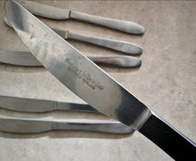 Load image into Gallery viewer, Vintage Stainless Steel Table Knives Set – Sheffield England – Emperor Stainless – Used Cutlery – 6-Piece
