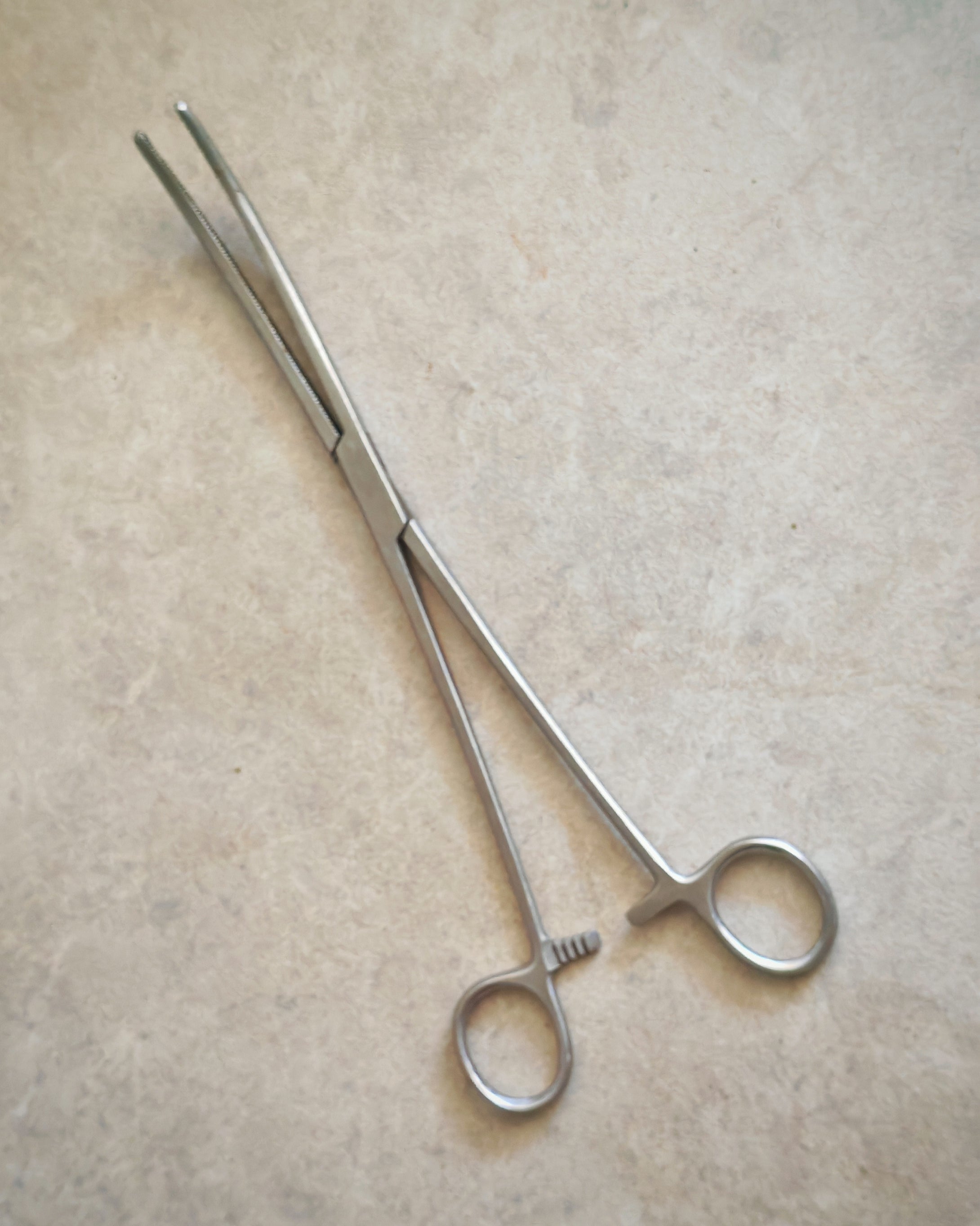 Vintage 26cm Stainless Steel Medical Artery Forceps / Clamp / Surgical Tool