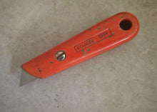 Load image into Gallery viewer, Vintage Stanley 199A Utility Knife - Made in England - Orange Metal Body - Used Condition
