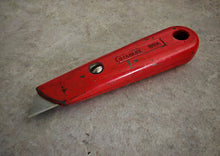 Load image into Gallery viewer, Vintage Stanley 199A Utility Knife - Made in England - Orange Metal Body - Used Condition

