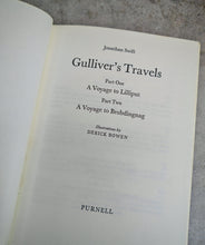 Load image into Gallery viewer, Vintage 1977 Gulliver’s Travels by Jonathan Swift - Illustrated by Derick Bowen - Purnell Hardcover
