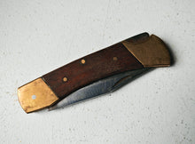 Load image into Gallery viewer, Vintage Folding Pocket Knife – Wood &amp; Brass – 10cm Folded – Used
