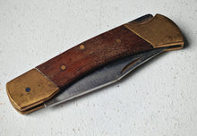 Load image into Gallery viewer, Vintage Folding Pocket Knife – Wood &amp; Brass – 10cm Folded – Used
