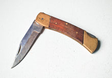 Load image into Gallery viewer, Vintage Folding Pocket Knife – Wood &amp; Brass – 10cm Folded – Used
